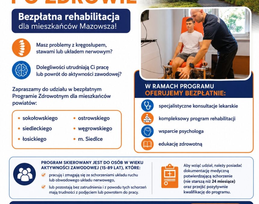 Bezpłatna Rehabilitacja Program Zdrowotny 2026