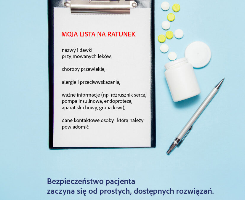 „Lista Na Ratunek” – prosty dokument, który może uratować zdrowie i życie